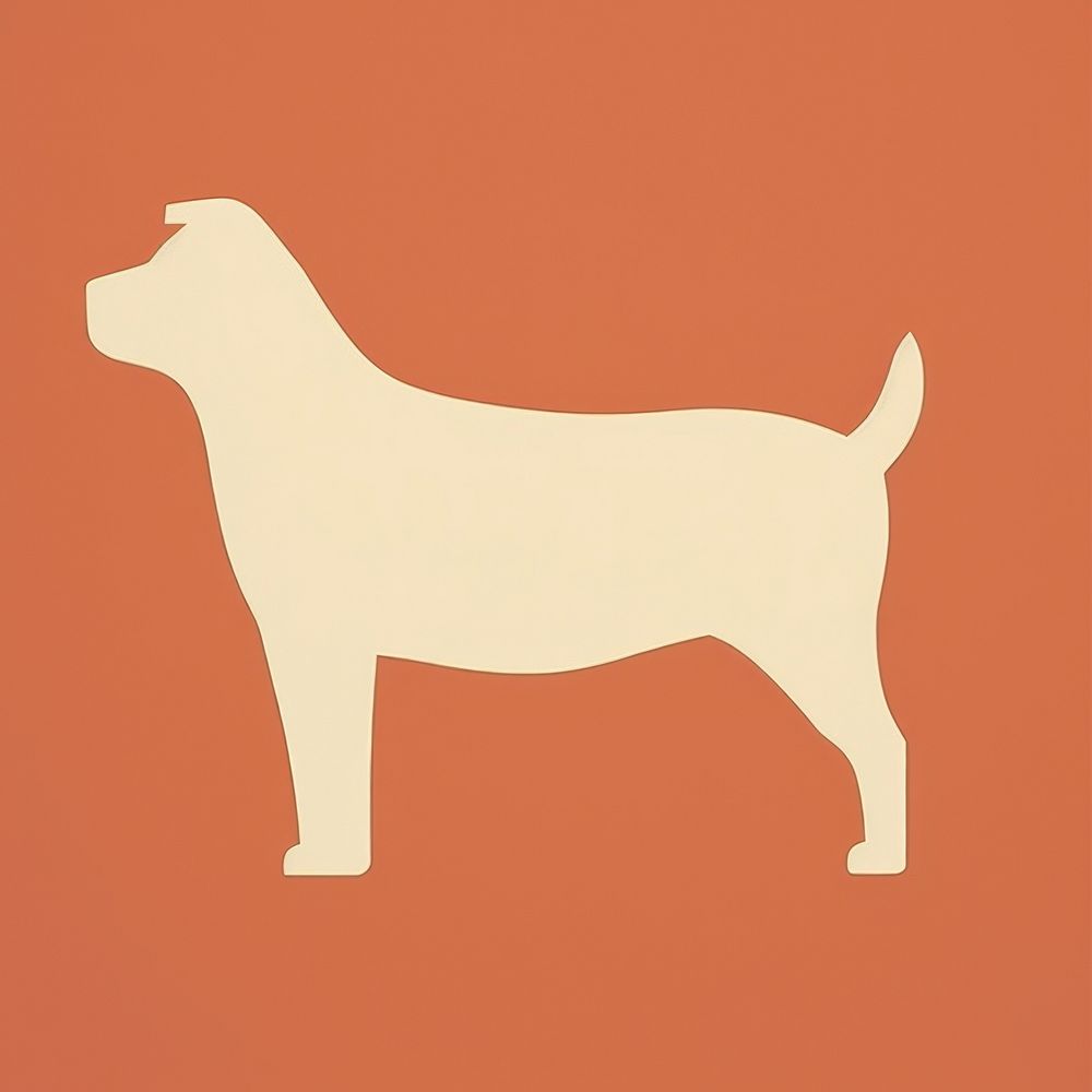 Illustration of a simple dog art animal mammal.
