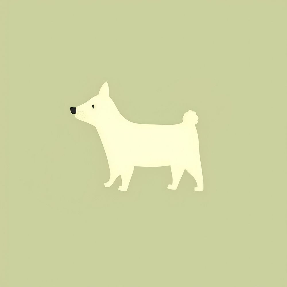 Illustration of a simple dog animal mammal pet.