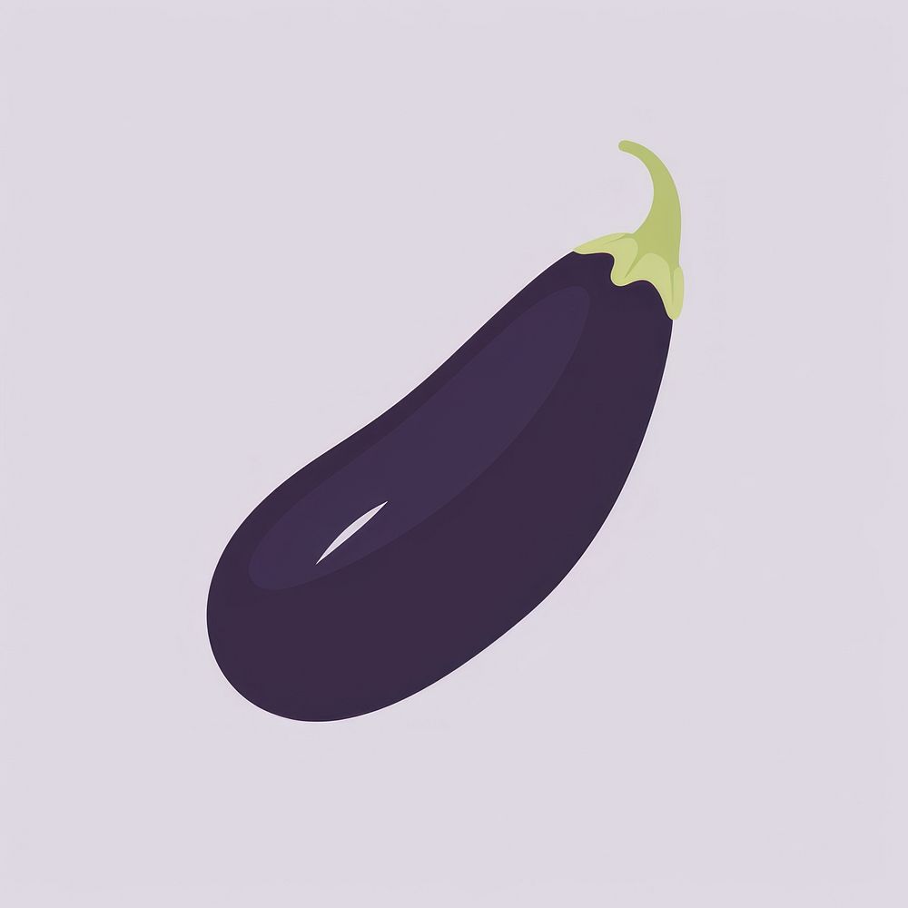 Illustration of a simple eggplant vegetable food freshness.