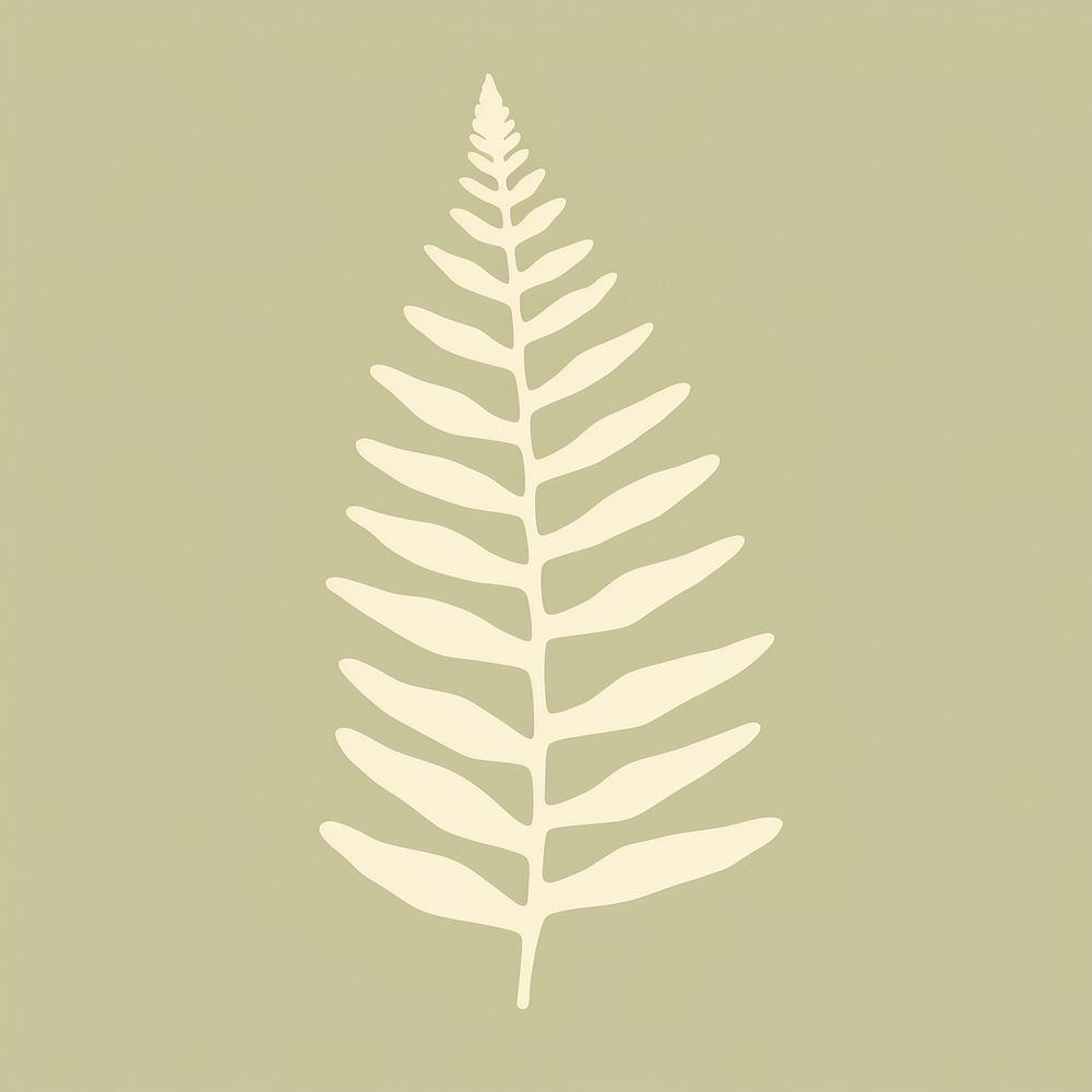 Illustration of a simple fern leaf plant astragalus pattern.