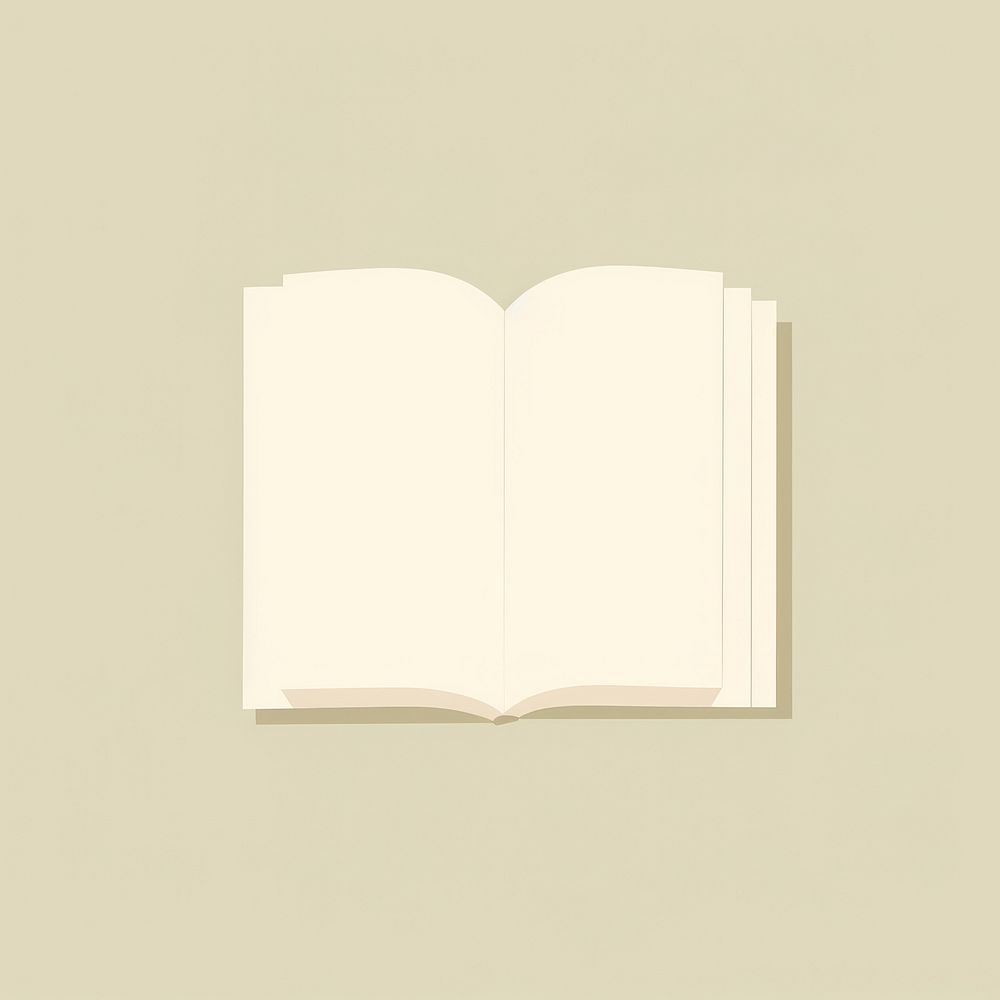 Illustration of a simple open book publication simplicity paper.