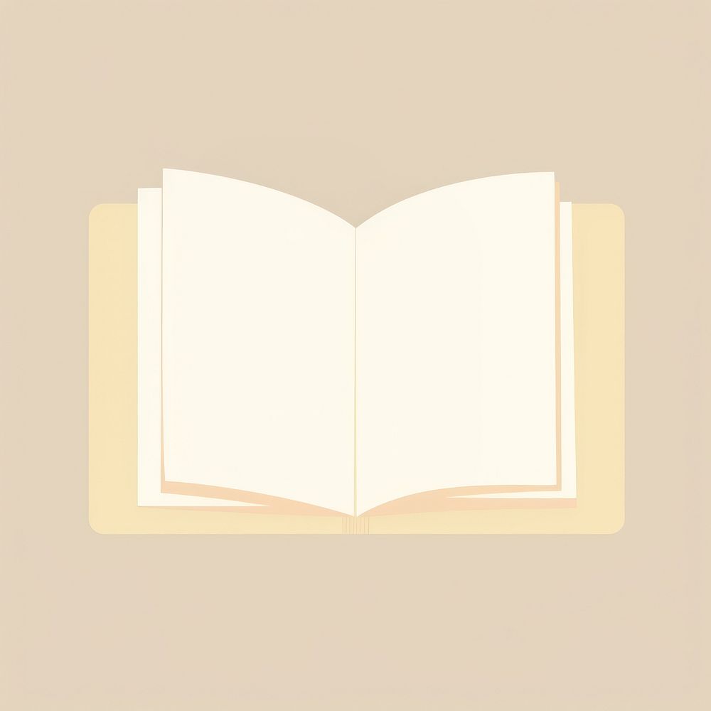 Illustration of a simple open book publication paper page.
