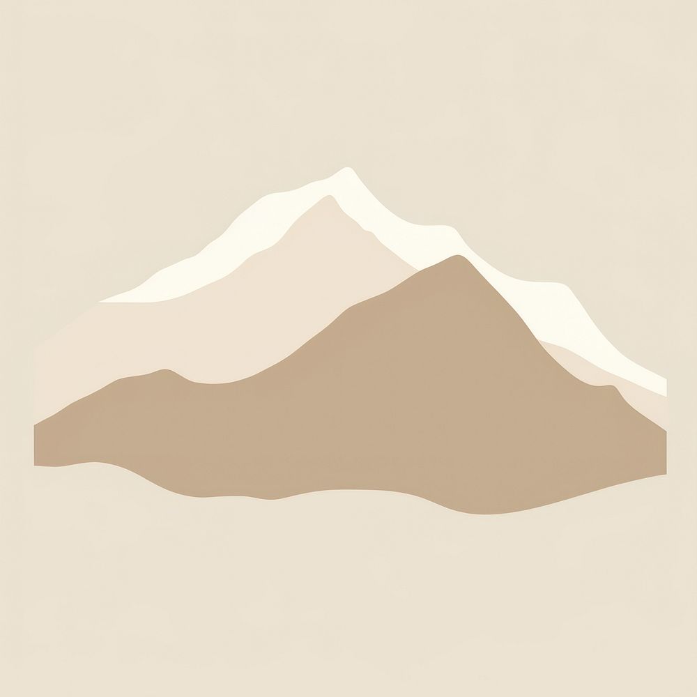 Illustration of a simple mountain nature stratovolcano landscape.