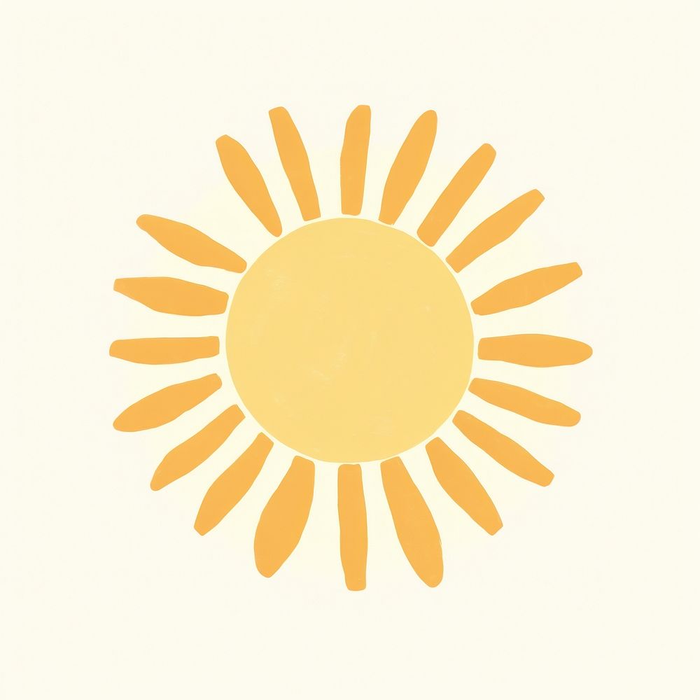 Illustration of a simple sun sky asteraceae sunflower.