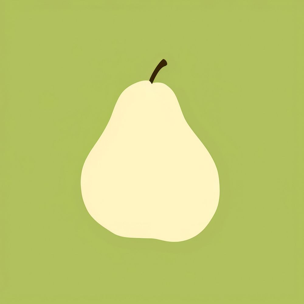 Illustration of a simple pear fruit plant food.
