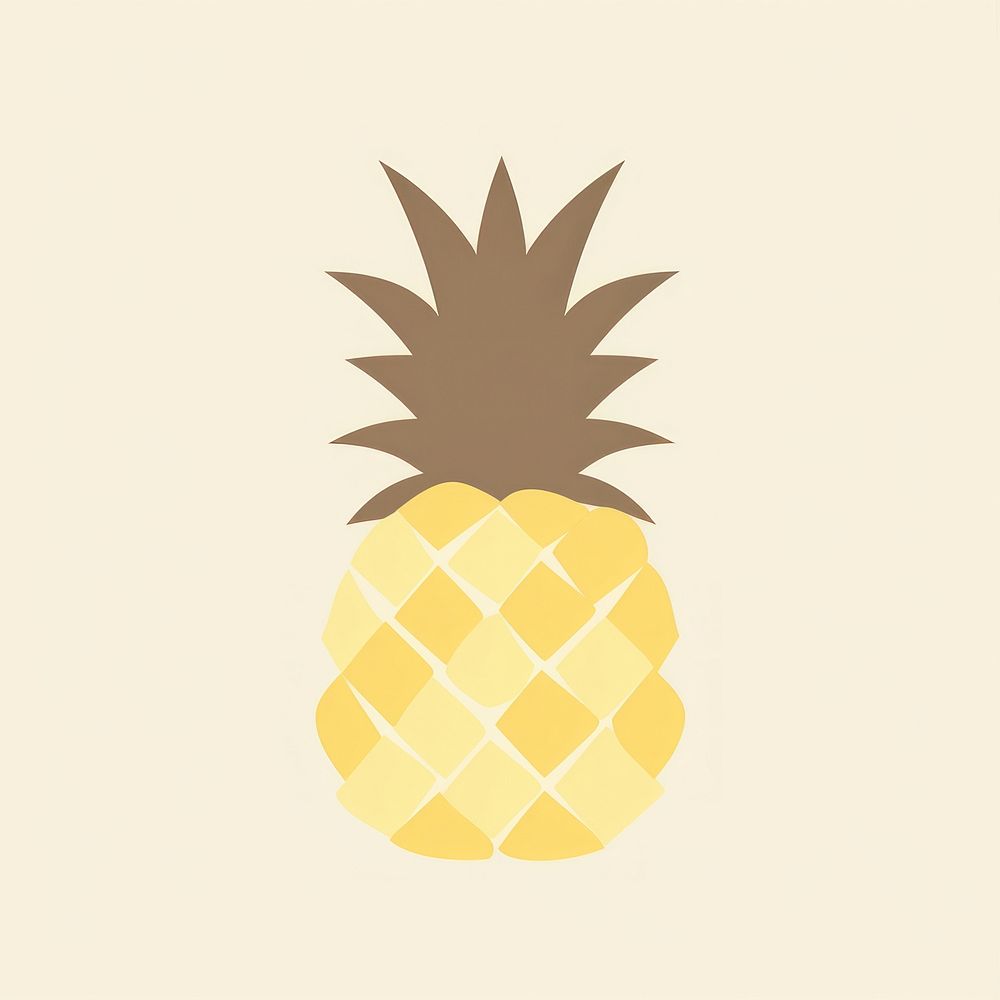 Illustration of a simple pineapple fruit plant food.