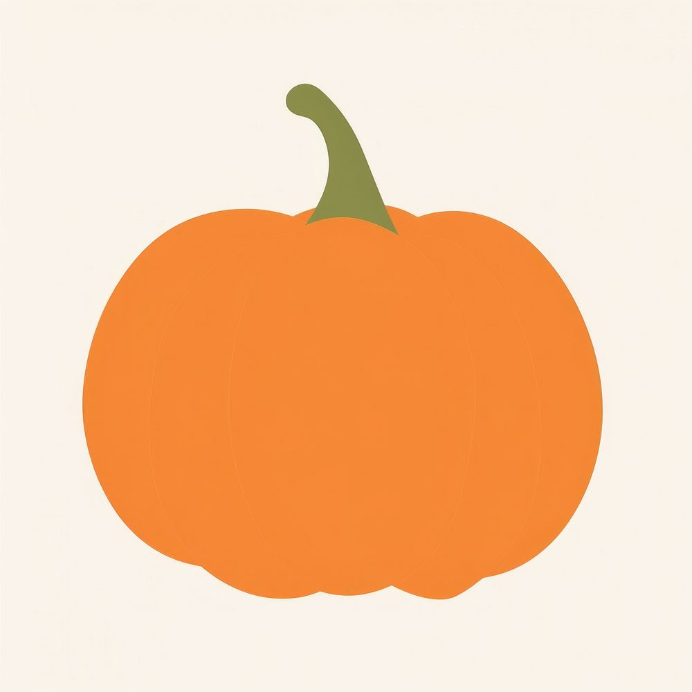 Illustration of a simple pumpkin vegetable plant food.