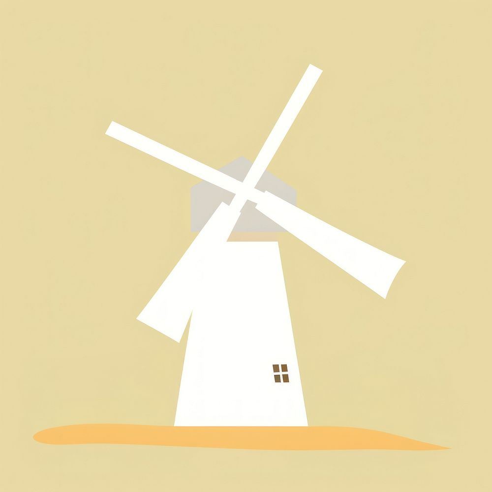 Illustration of a simple windmill machine architecture technology.
