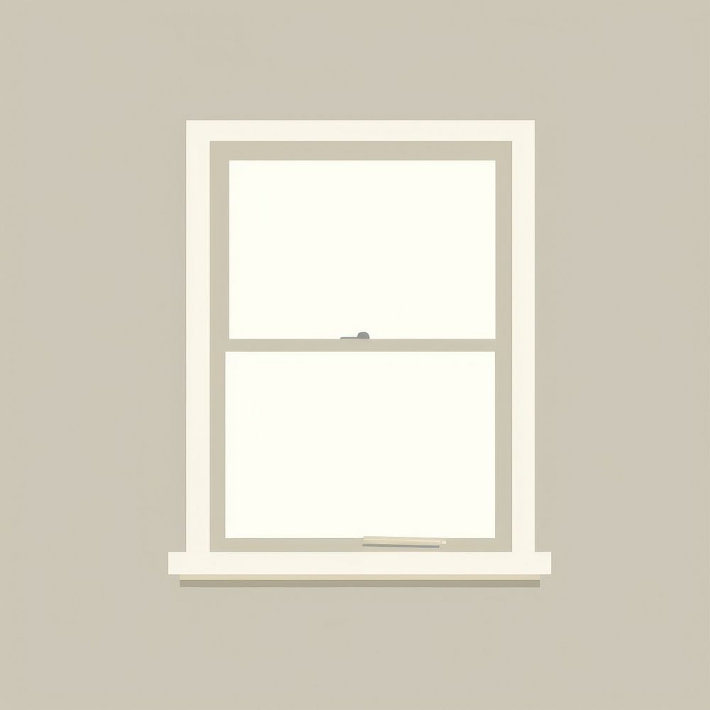Illustration of a simple window architecture rectangle letterbox.