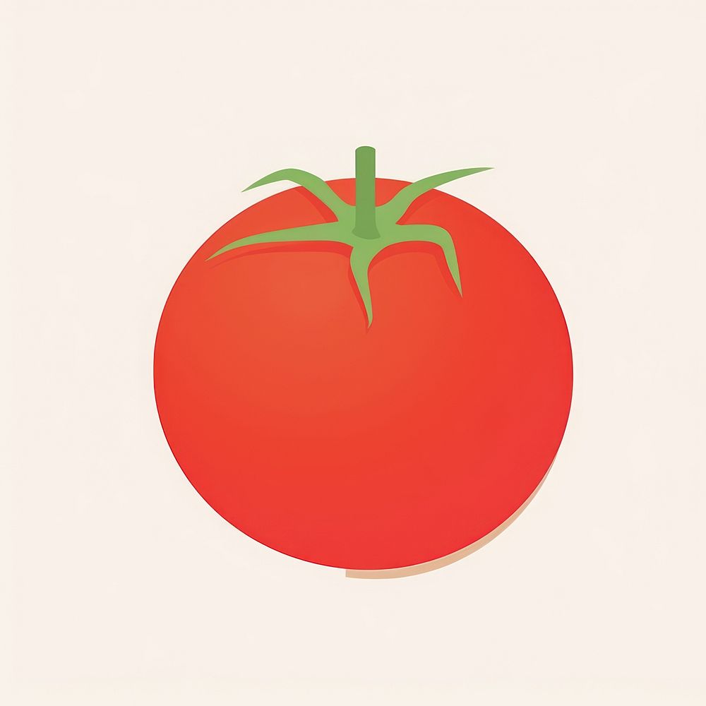 Illustration of a simple tomato vegetable plant food.
