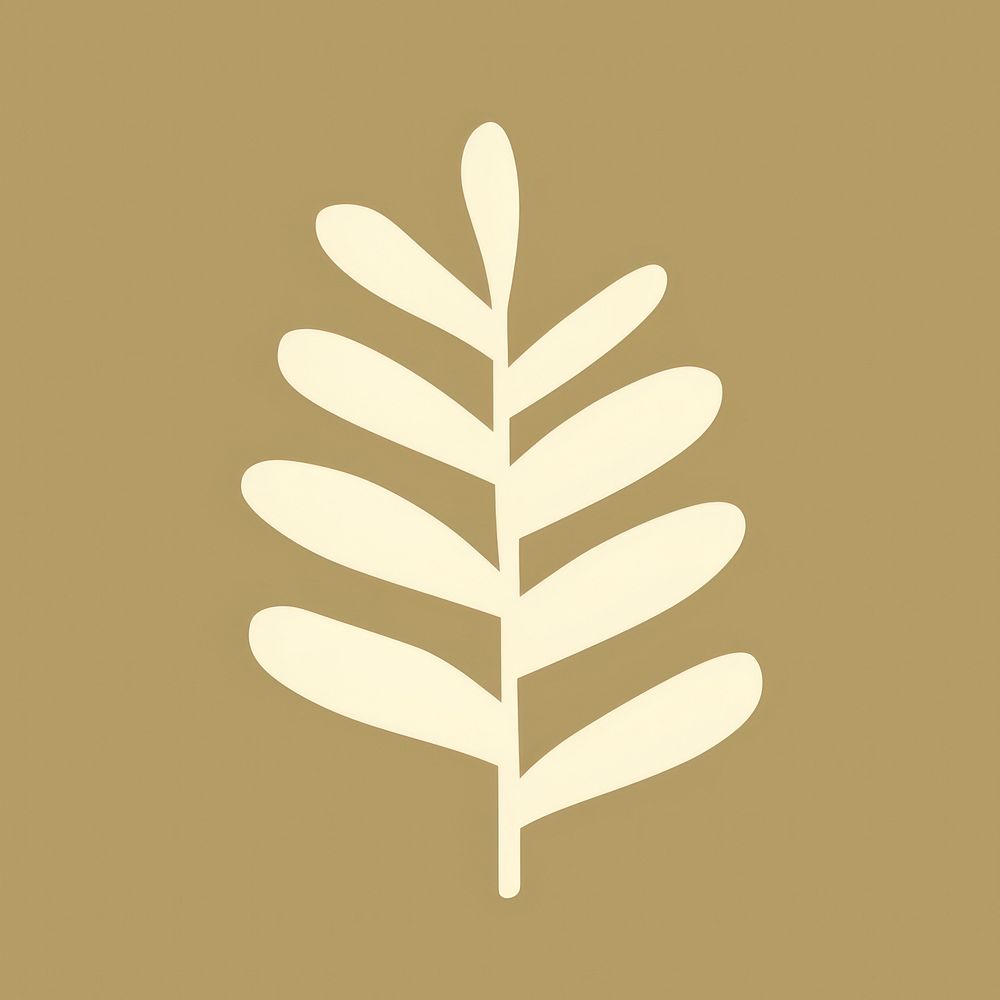 Illustration of a simple tamarind leaf plant logo art.
