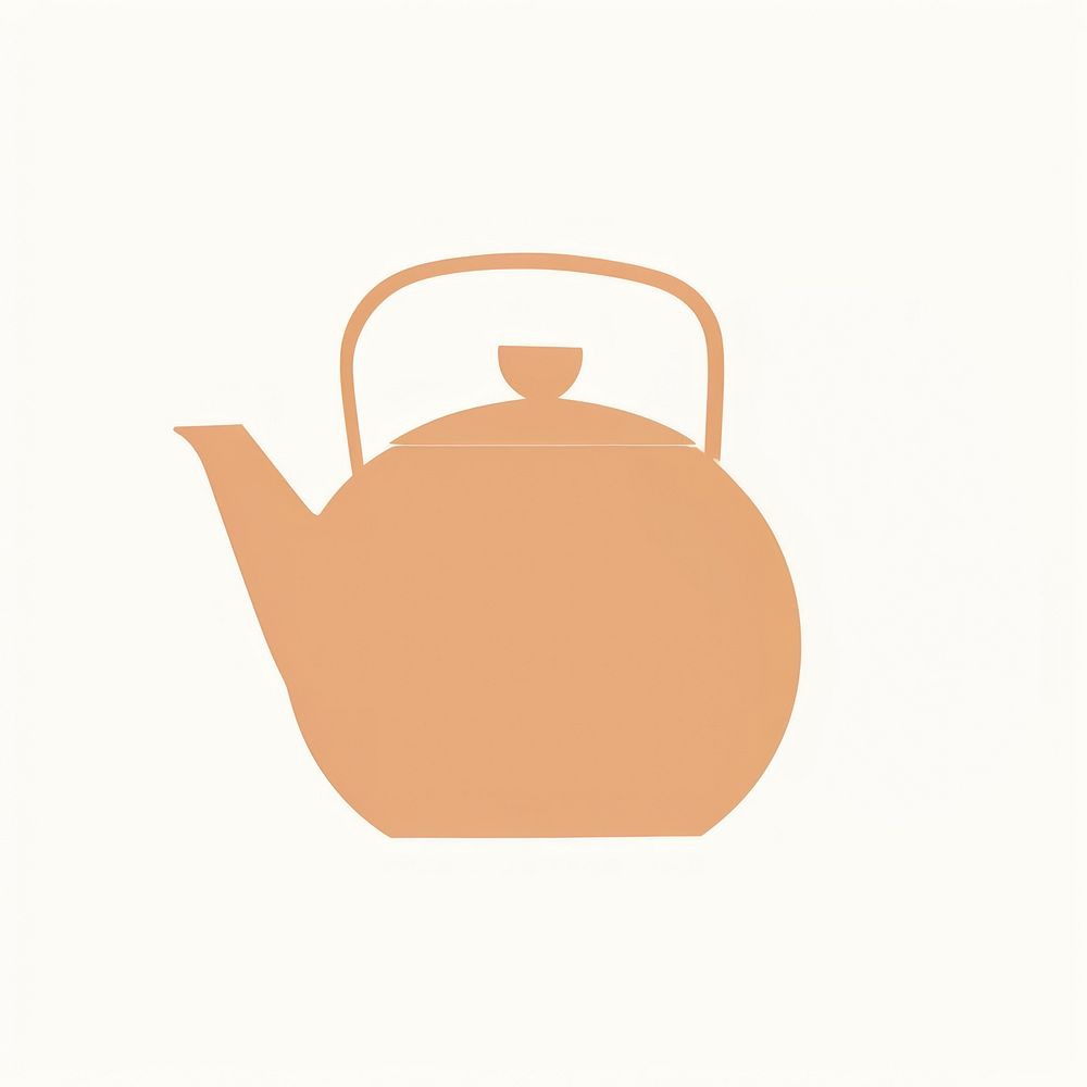 Illustration of a simple tea pot teapot tableware cookware.