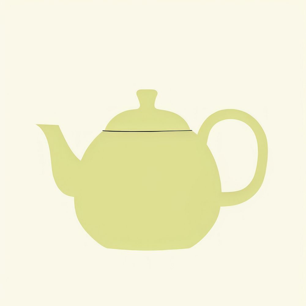 Illustration of a simple tea pot teapot refreshment tableware.