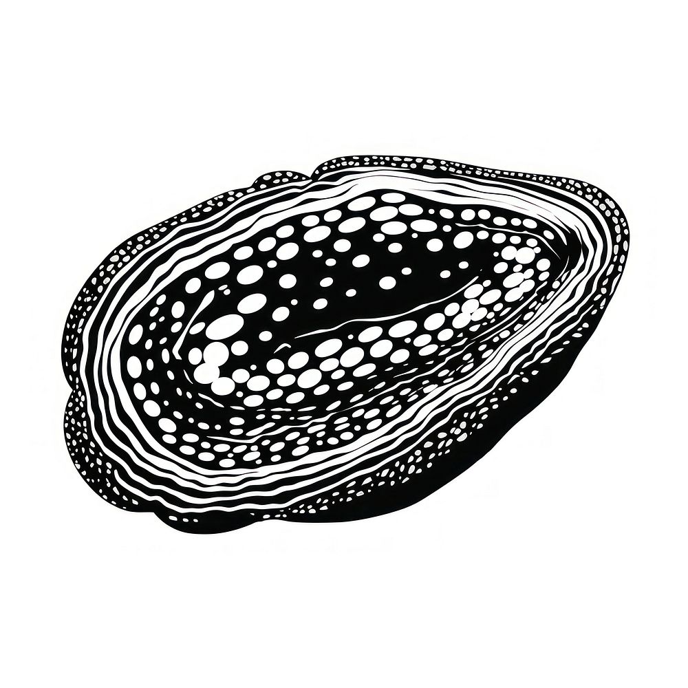 Oyster drawing sketch black.