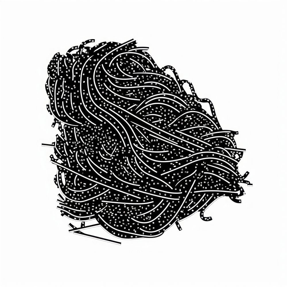 Spaghetti pattern drawing sketch.