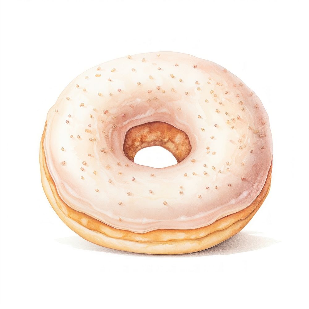 Donut bagel bread food. AI generated Image by rawpixel.