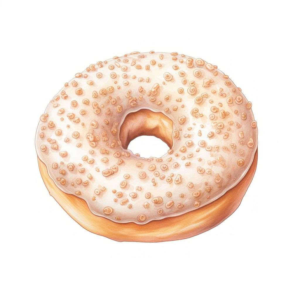 Glazed donut bagel bread food. AI generated Image by rawpixel.