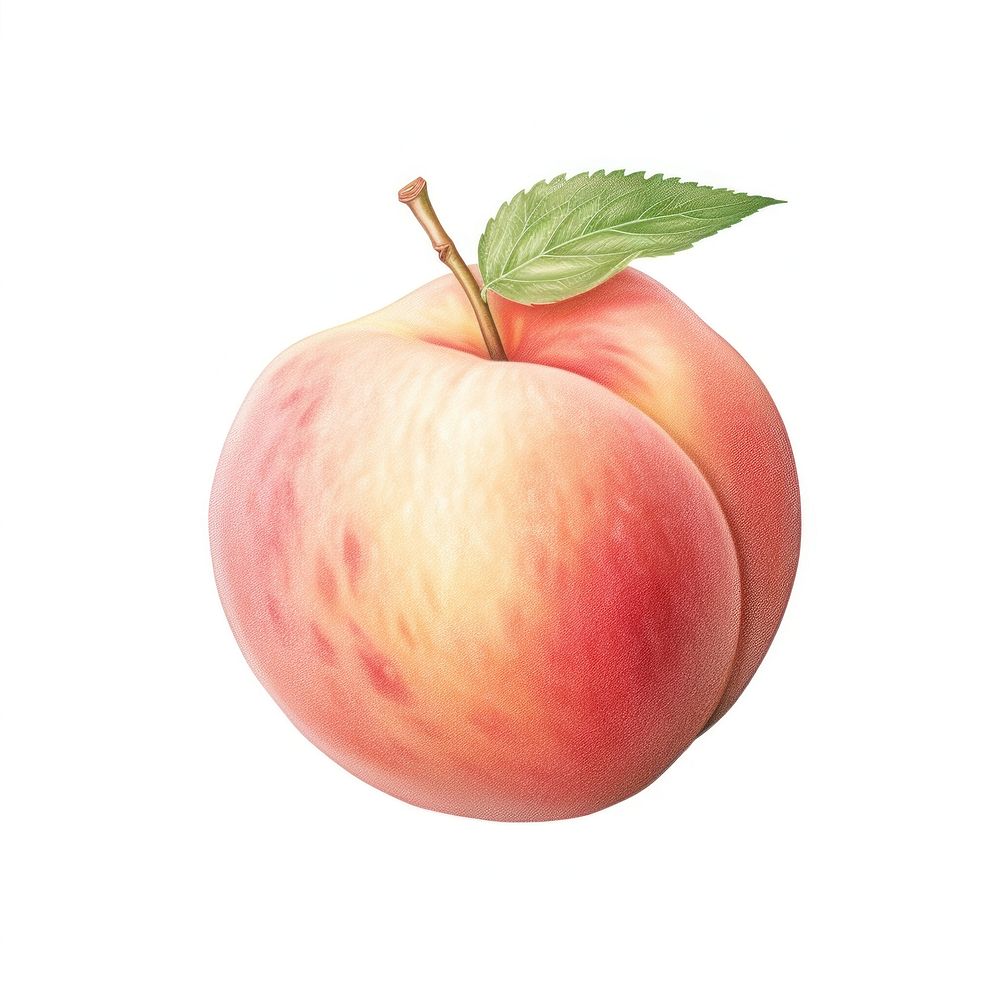 Japanese pink peach fruit plant food. AI generated Image by rawpixel.