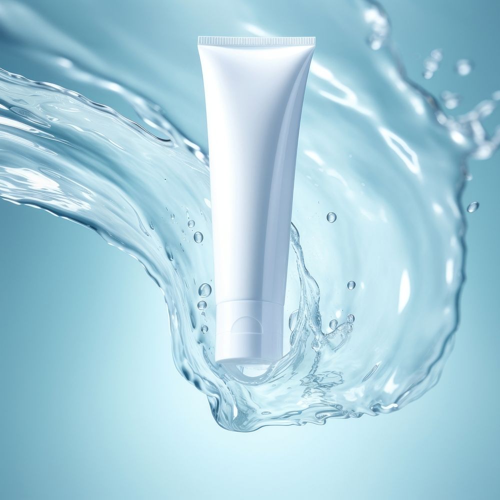 Showergel tube toothpaste cosmetics swimming.