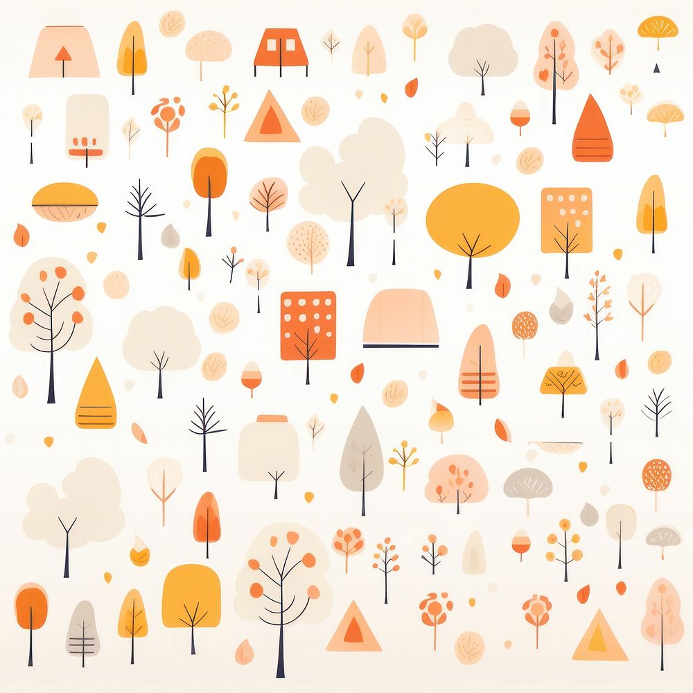 Autumn pattern backgrounds architecture tranquility. AI generated Image by rawpixel.