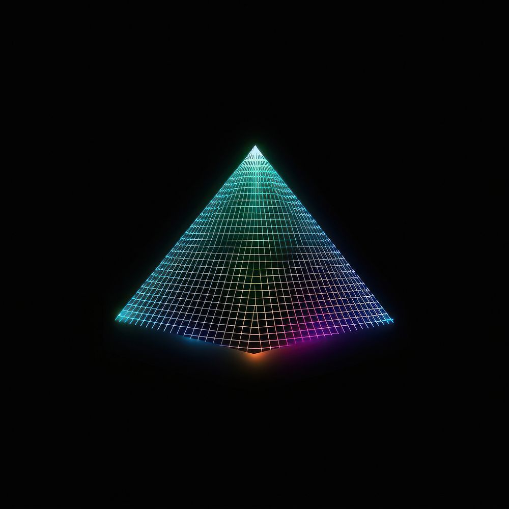 Geometric shape technology abstract pyramid.