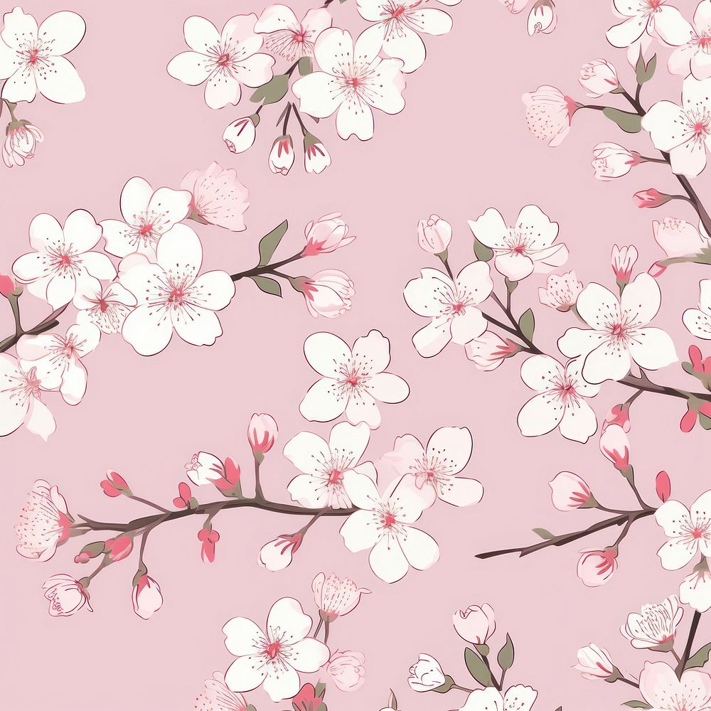 Sakura pattern backgrounds blossom flower
