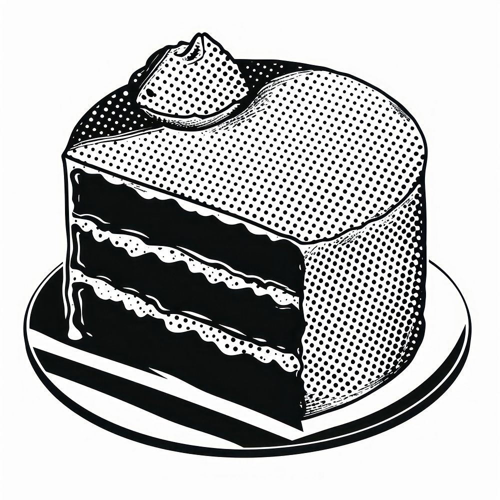Cake dessert icing black.