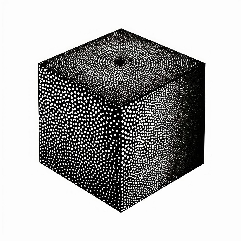Cube black white background electronics.