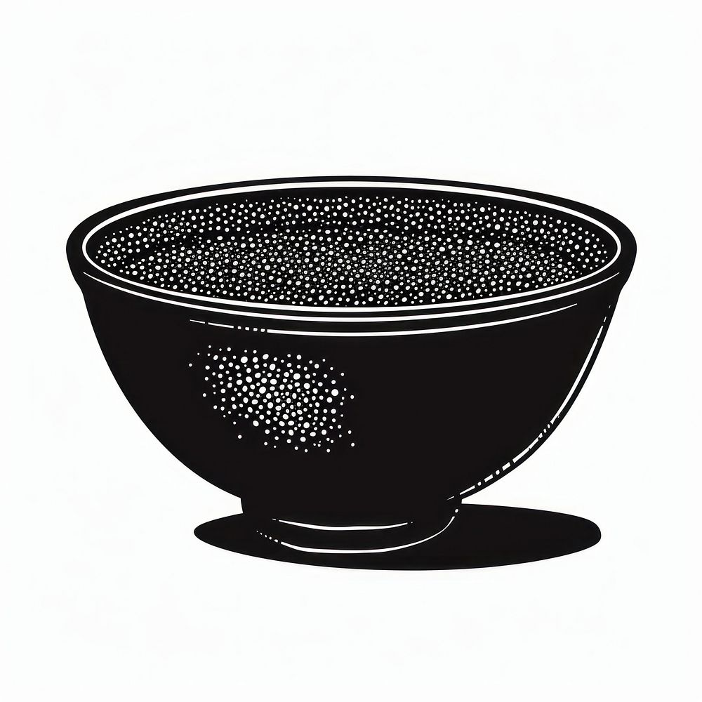 Acai bowl black refreshment monochrome.