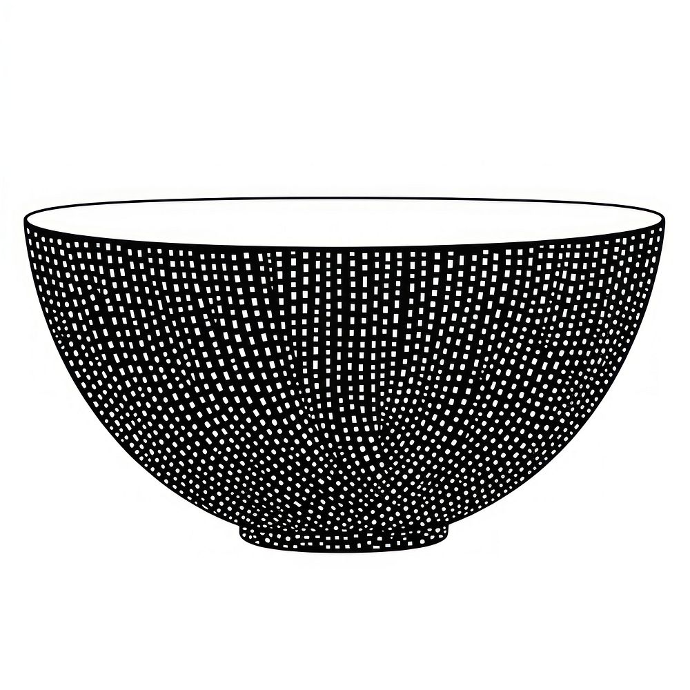 Bowl bowl black white background.