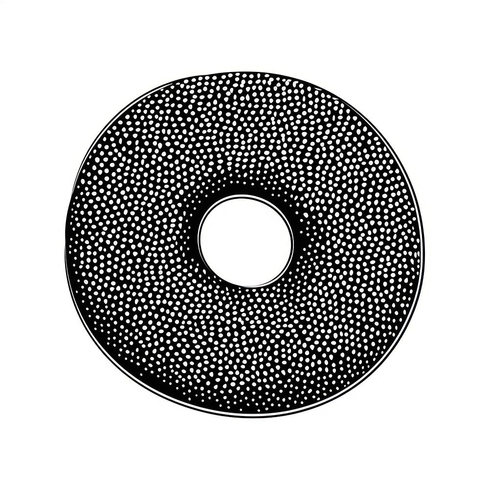 Donut black electronics monochrome.