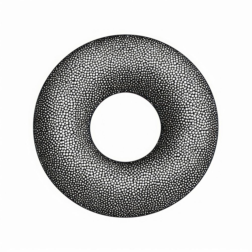 Donut white background monochrome doughnut.