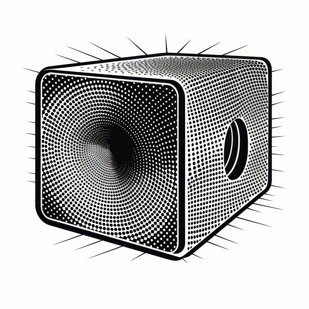 Speaker speaker black white background.