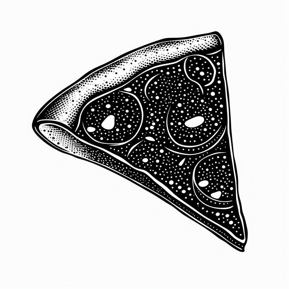 Pizza drawing sketch black.