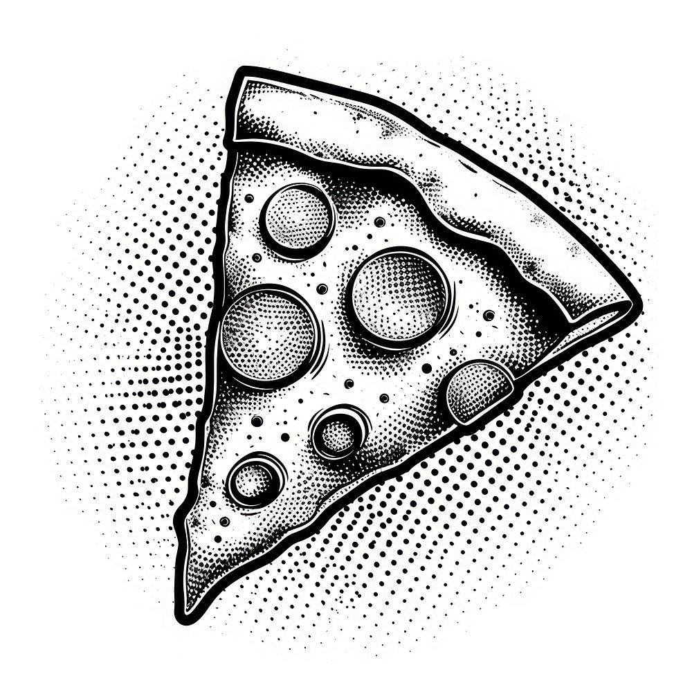 Pizza drawing sketch art.