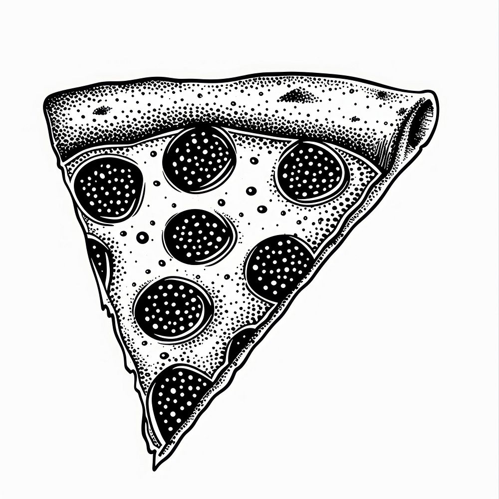 Pizza drawing sketch art.