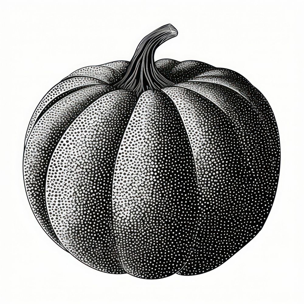 Pumpkin vegetable plant black.