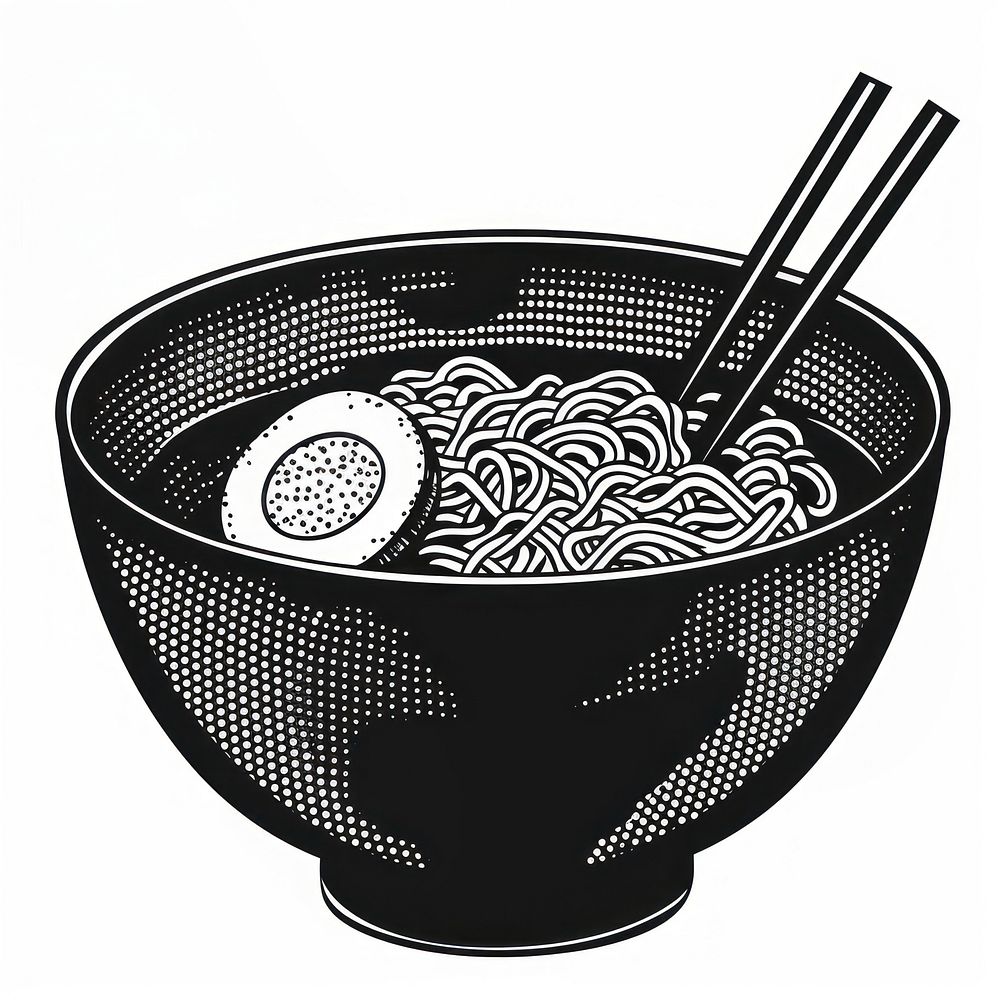 Ramen chopsticks bowl food.