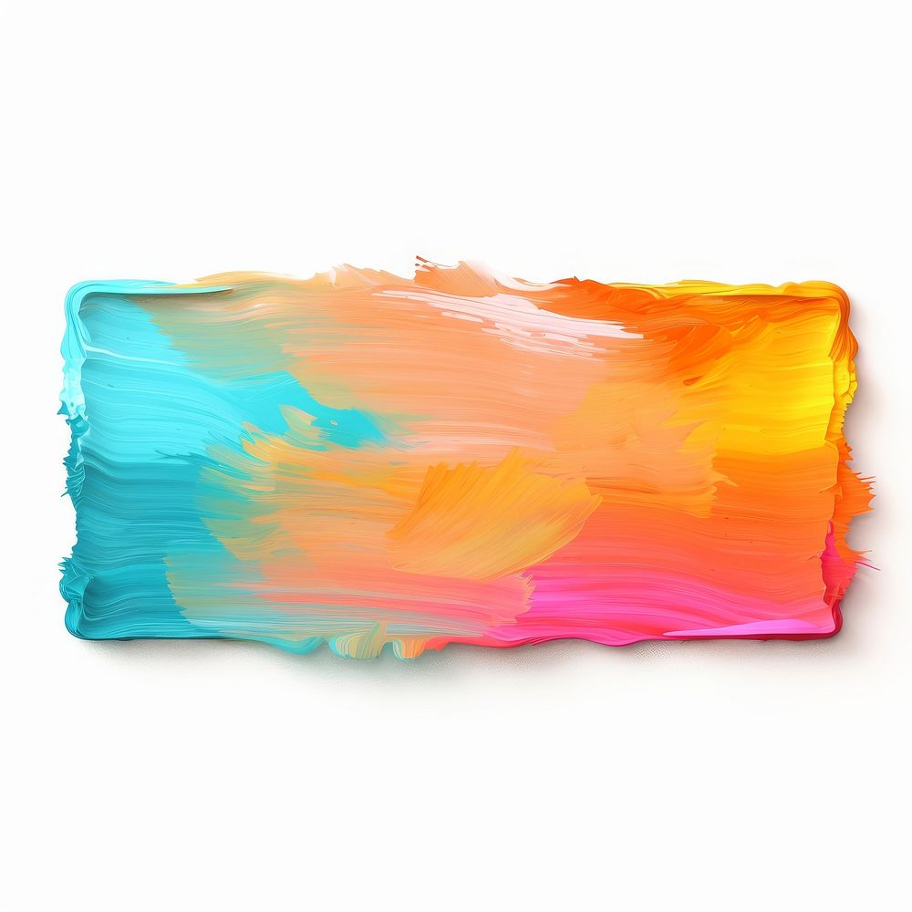 Abstract flat paint brush stroke rectangle paper art.
