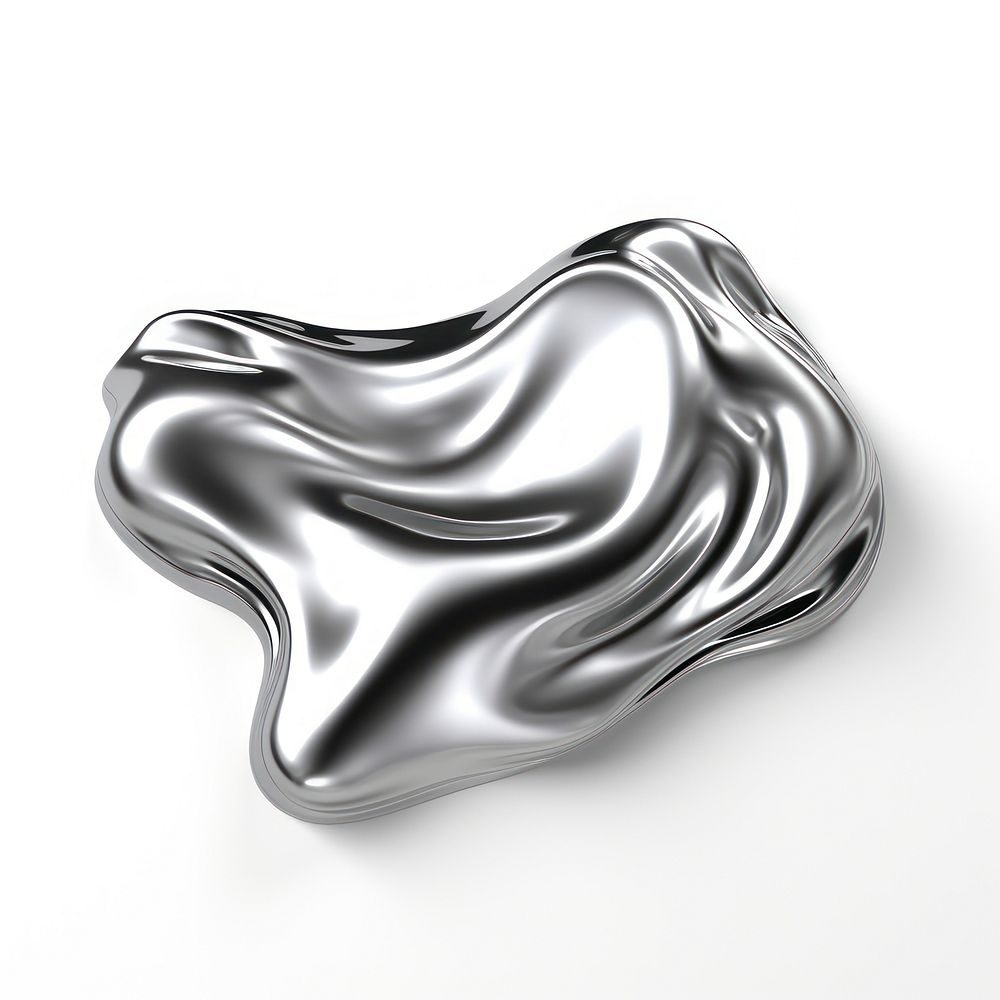 Abstact liquid Chrome material silver jewelry chrome.