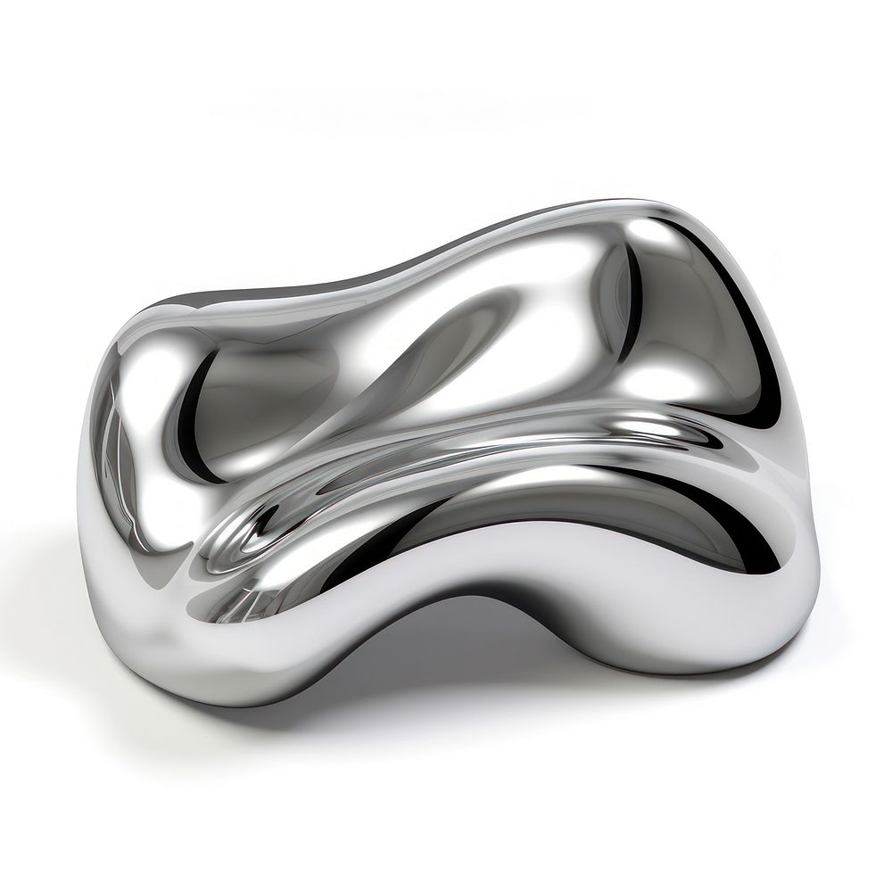 Liquid Shape Chrome material silver chrome shiny.
