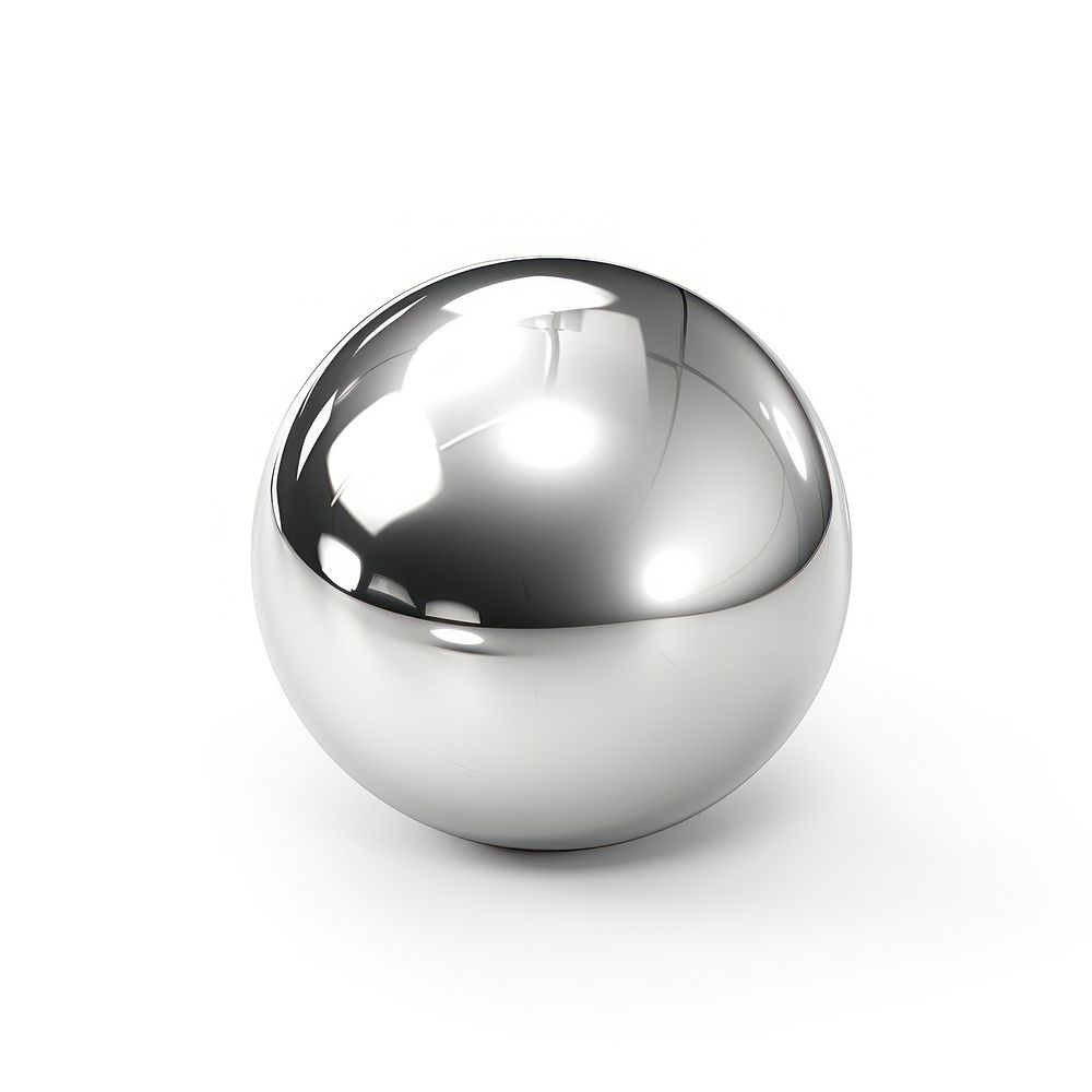 Planet Chrome material silver sphere shiny.