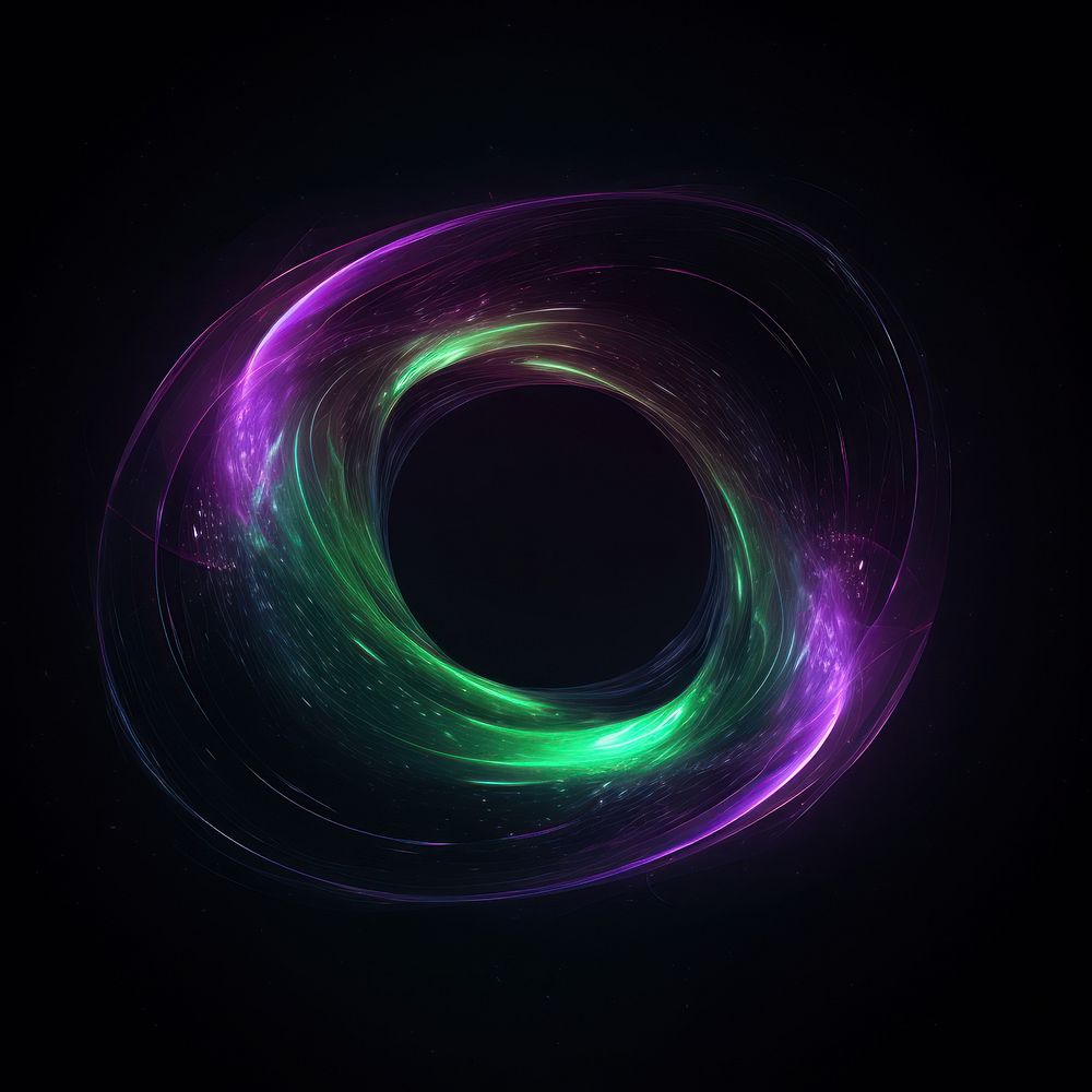 Blackhole abstract shape purple light technology.