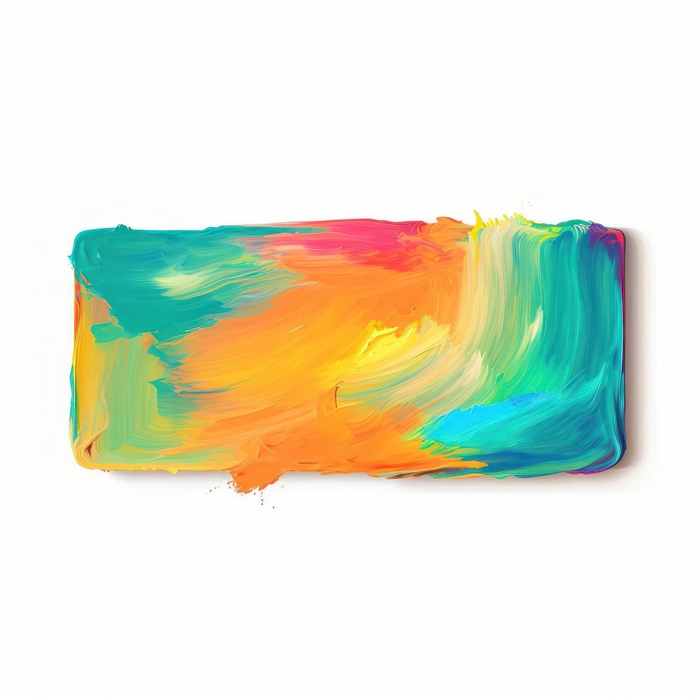 Colorful flat paint brush stroke backgrounds rectangle painting.