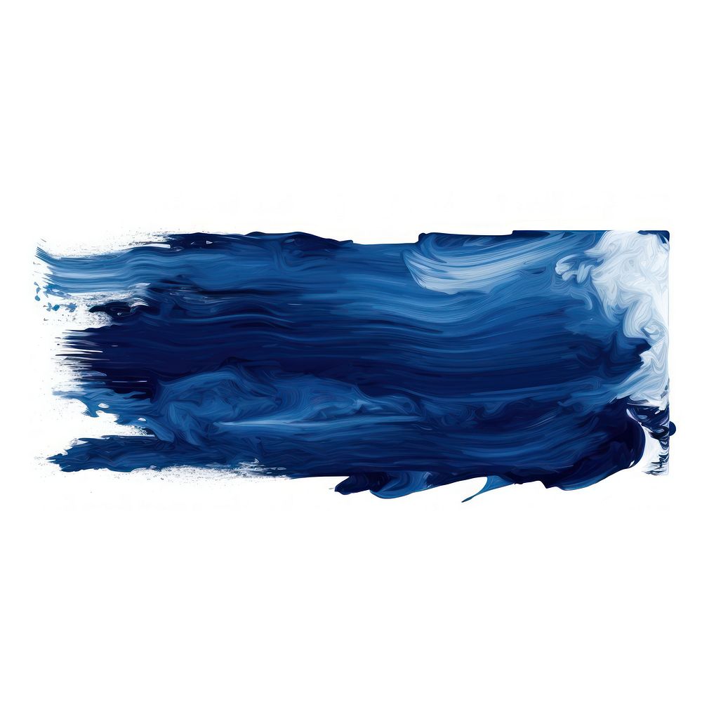 Midnight blue flat paint brush stroke backgrounds white background splattered.