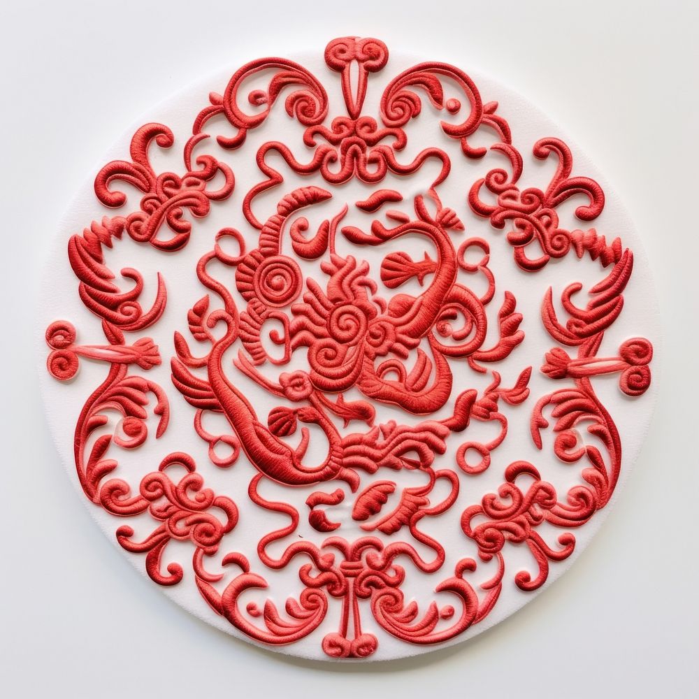 A chinese template in embroidery style art confectionery creativity.