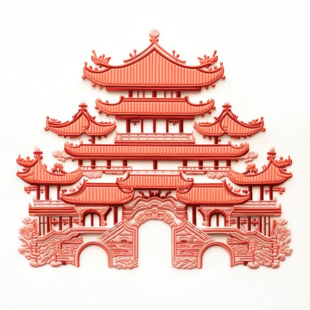 A chinese temple in embroidery style architecture building pagoda.