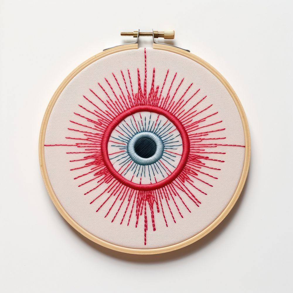 A eyeball in embroidery style pattern accessories creativity.