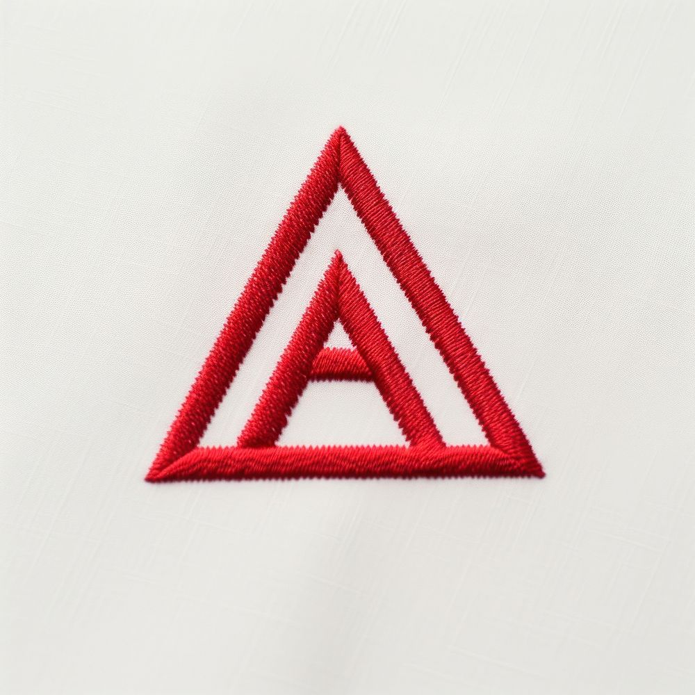 Random Symbol in embroidery style textile symbol triangle.