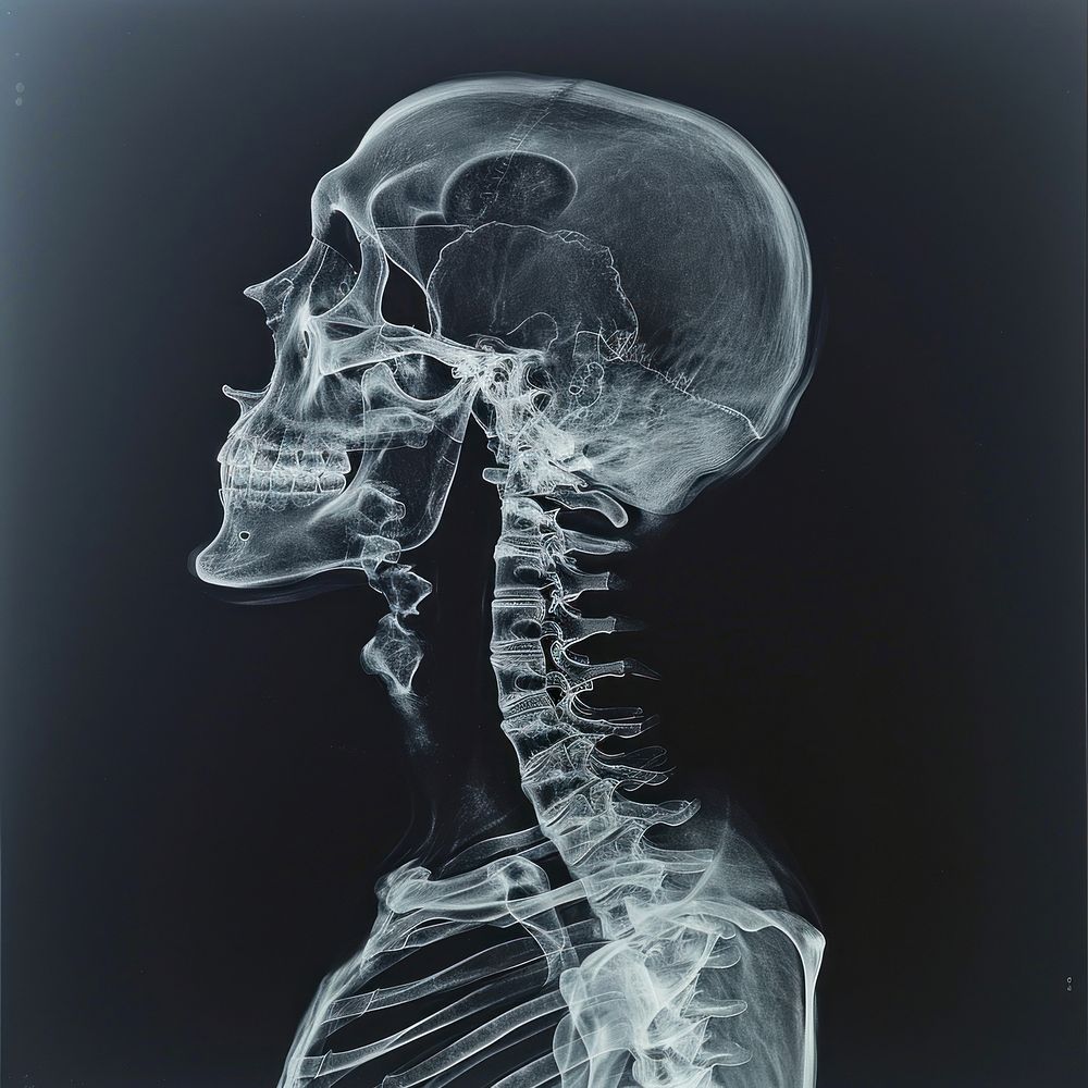 X-ray black background radiography monochrome.